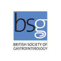 bsg (British Society of Gastroenterology) logo blue, black and white